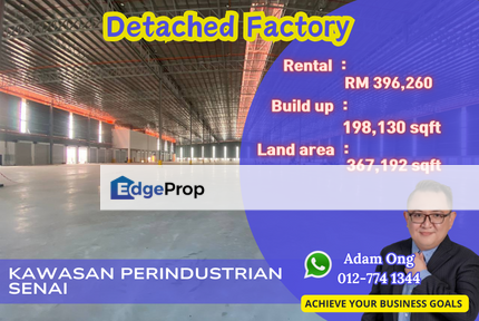 Detached Factory For Rent, Johor, Senai