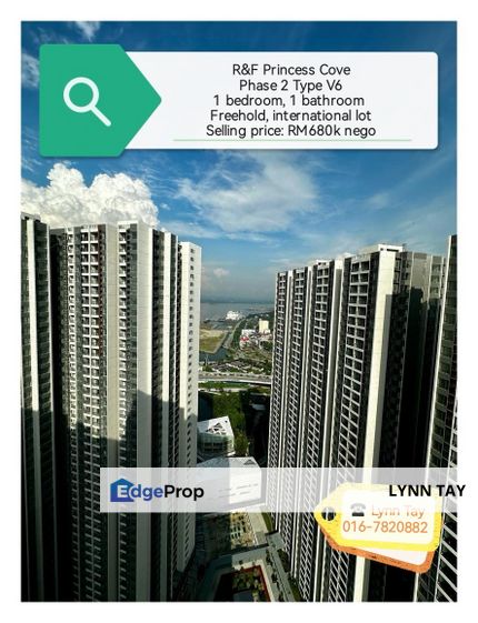 R&F Princess Cove 新山富力公主湾 Phase 2 Type V6 original brand new unit, Johor, Johor Bahru