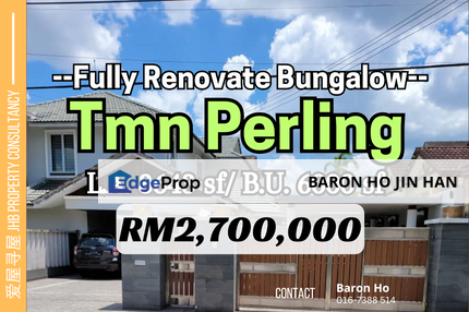 SALE Taman Perling Bungalow with Swimming Pool, Fully Renovated , Johor, Johor Bahru