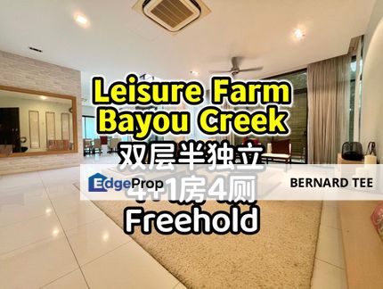 Leisure Farm Bayou Creek,双层半独立出售 4+1房4厕 永久地契, Johor, Gelang Patah