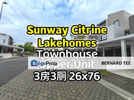 Sunway Citrine Lakehomes Townhouse Upper Unit,3房3厕 26x76 出售 , Johor, 