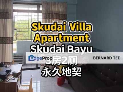 Skudai Villa公寓出售 3+1房2厕 有装修 1108sqft, Johor, Skudai