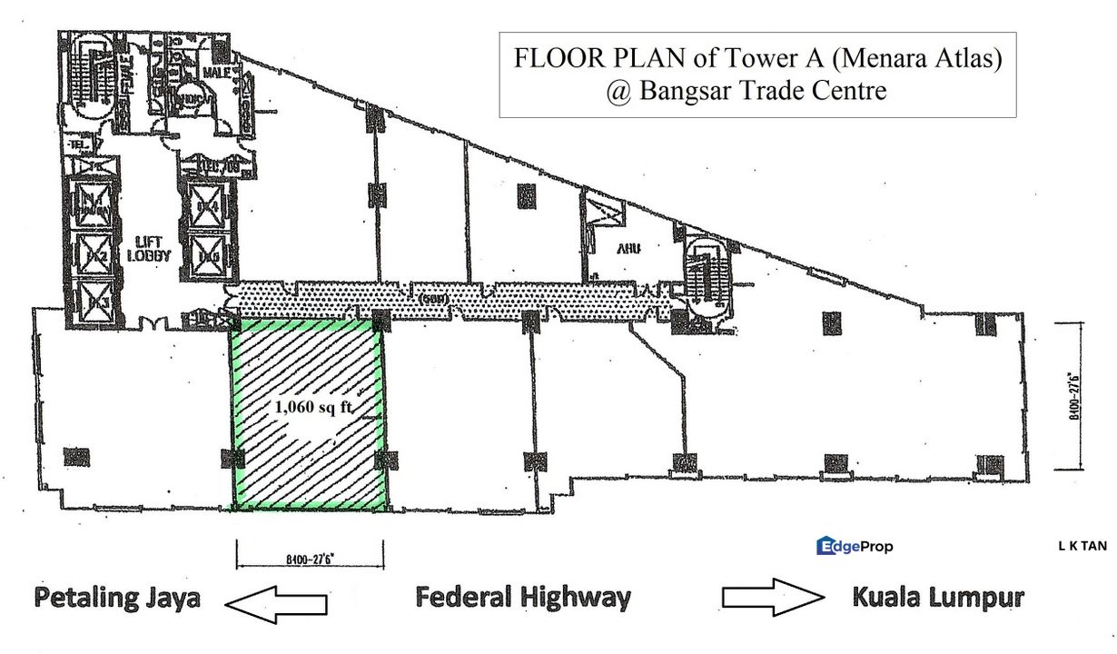 Corporate Office Suite - 1060 sq ft With Furnitures & Fittings @ Tower A (Menara Atlas), Bangsar Trade Centre , Kuala Lumpur, Pantai