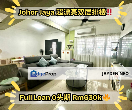 Johor Jaya #FullLoan 超漂亮双层排楼 ！！, Johor, Johor Bahru