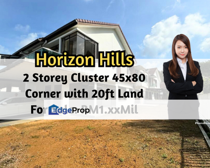 Horizon Hills, 2 Storey Cluster Corner with 20ft Land, 4 plus 1 Bed, Johor, 