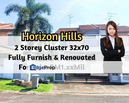 Horizon Hills, 2 Storey Cluster 32x70, Fully Furnished, Gated Guarded, Johor, Nusajaya