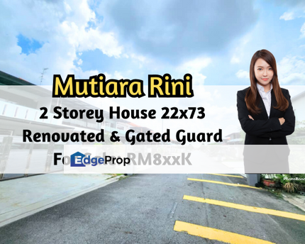 Mutiara Rini, 2 Storey House 22x73, Renovated, Gated Guarded, 4 Bed, Johor, Skudai