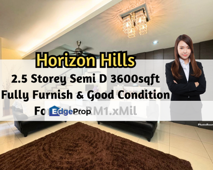 Horizon Hills Semi D, Renovated Unit, Good Condition, Fully Furnished, Johor, Nusajaya