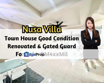 Nusa Villa Townhouse, Iskandar Puteri (Nusajaya), Johor, Town House, Renovated Unit, Gated Guarded, Johor, Nusajaya