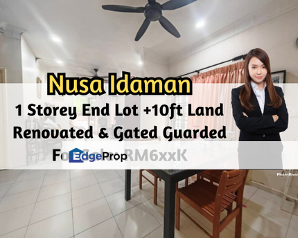 Nusa Idaman, Iskandar Puteri (Nusajaya), Johor, 1 Storey End Lot w 10ft Land, Gated Guard, Good Location, Johor, Nusajaya