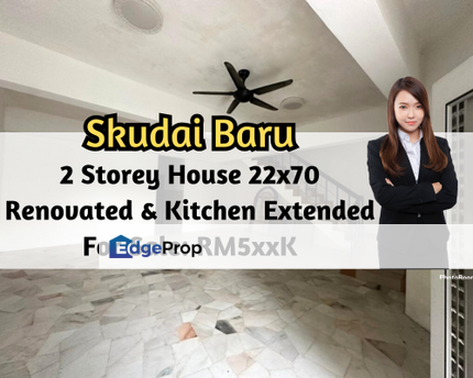 Taman Skudai Baru, Skudai, Johor, 2 Storey House 22x70, Renovated Unit, Kitchen Extended, Johor, Skudai