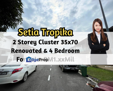 Setia Tropika, Setia Tropika, Johor, 2 Storey Cluster 35x70, Fully Renovated, 4 Bedroom, Johor, Setia Tropika