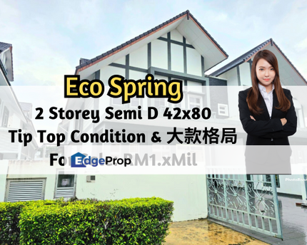 Eco Spring, Johor Bahru, Johor, 2 Storey Semi D 42x80, Tip Top Condition, 4 plus 1 Bedroom, Johor, Johor Bahru