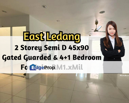 East Ledang, Iskandar Puteri (Nusajaya), Johor, 2 Storey Semi D 45x90, Gated Guarded, 4 plus 1 Bedroom, Johor, Nusajaya