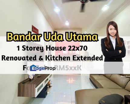 Bandar Uda Utama, Skudai, Johor, 1 Storey House 22x70, Renovated, Kitchen Extended, Johor, Skudai