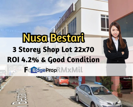 Taman Nusa Bestari, Skudai, Iskandar Puteri, Johor, 3 Storey Shop Lot 22x70, ROI 4.2%, Good Condition, Johor, 