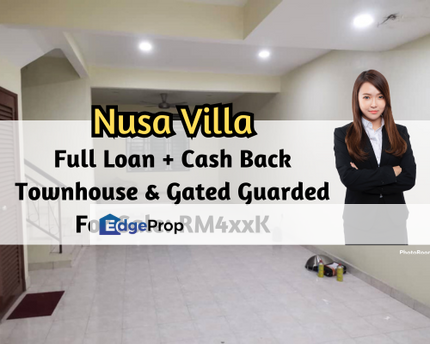 Nusa Villa Townhouse, Iskandar Puteri (Nusajaya), Johor, Full Loan, Cash Back, Gated Guarded, 4 Bedroom, Johor, Nusajaya