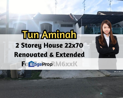 Taman Ungku Tun Aminah, Skudai, Johor, 2 Storey House 22x70, Renovated & Extended, 4 Bedroom, Johor, Skudai