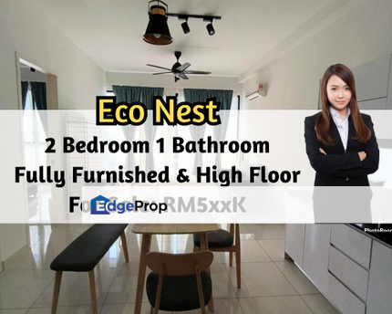 Eco Nest @ Eco Botanic, Iskandar Puteri (Nusajaya), Johor, 2 Bedroom 1 Bathroom, Fully Furnished, High Floor, Johor, Nusajaya