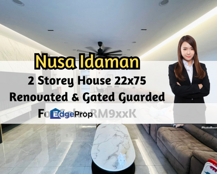 Nusa Idaman, Iskandar Puteri (Nusajaya), Johor, 2 Storey House 22x75, Fully Renovated, Gated Guarded, Johor, Nusajaya