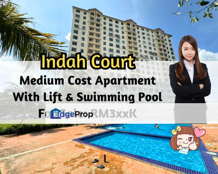 Indah Court Apartment, Bukit Indah, Johor, Medium Cost Apartment, With Lift & Swimming Pool, 3 Bedroom, Johor, Bukit Indah