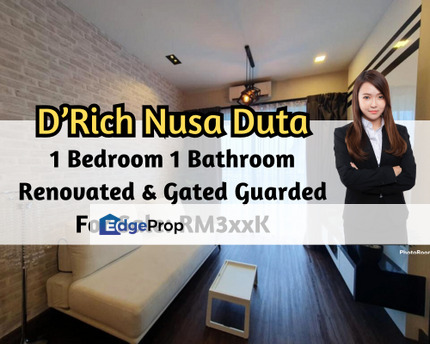 D'Rich Executive Suite @ Nusa Duta, Renovated, Gated Guarded, 1 Bedroom 1 Bathroom, Johor, Johor Bahru