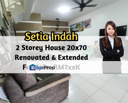 Setia Indah, 2 Storey House 20x70, Renovated & Extended, Gated Guarded, Johor, Johor Bahru