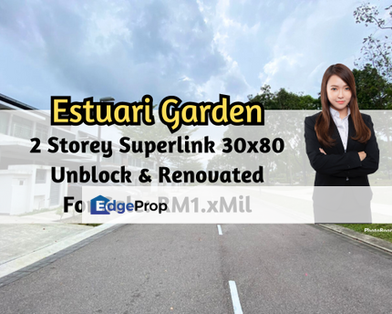 Estuari Gardens @ Puteri Harbour, Iskandar Puteri (Nusajaya), Johor, 2 Storey Superlink 30x80, Unblock Unit, Renovated Unit, Johor, Nusajaya