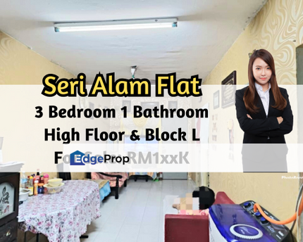 Flat Tasek 64, Bandar Baru Seri Alam, Masai, Johor, 3 Bedroom 1 Bathroom, High Floor, Block L, Johor, Masai