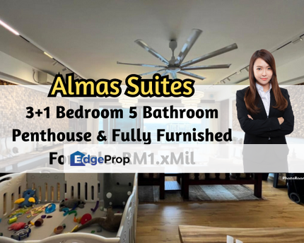 Almas Suites @ Puteri Harbour, Iskandar Puteri, Johor, Penthouse, Fully Furnished, 3 plus 1 Bedroom, Johor, 