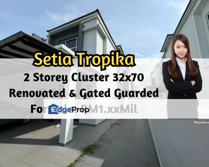 Setia Tropika, Setia Tropika, Johor, 2 Storey Cluster 32x70, Renovated Unit, Gated Guarded, Johor, Setia Tropika