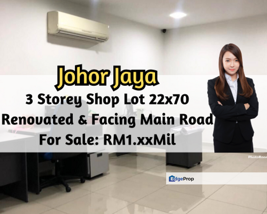 Taman Johor Jaya, Johor Bahru, Johor, 3 Storey Shop Lot 22x70
