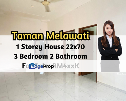 Taman Melawati, Skudai, Johor, 1 Storey Terrace House 22x70, 3 Bedroom 2 Bathroom, Johor, Skudai