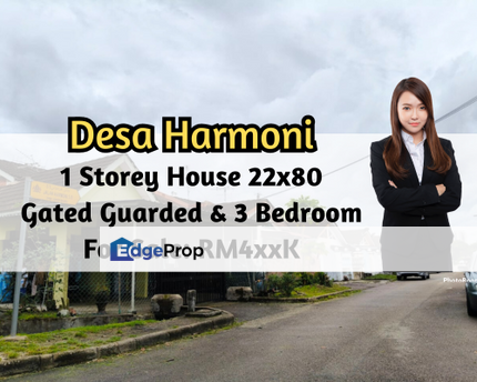 Taman Desa Harmoni, Masai, Johor, 1 Storey House 22x80, Gated Guarded, 3 Bedroom, Johor, Masai