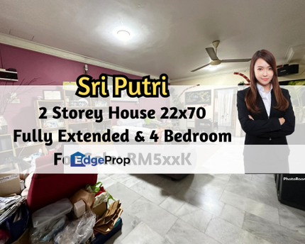 Taman Sri Putri, Skudai, Johor, 2 Storey House 22x70, Fully Extended, 4 Bedroom 3 Bathroom, Johor, Skudai