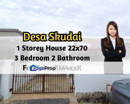 Taman Desa Skudai, Skudai, Johor, 1 Storey House 22x70, Bare Unit, 3 Bedroom 2 Bathroom, Johor, Skudai