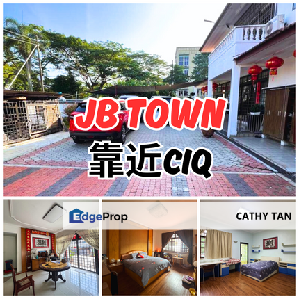 JB Town 黄金地点仅🔟分钟 <10km到 CIQ 稀有半独立洋房出售, Johor, Johor Bahru