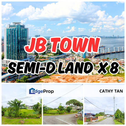 JB Town 新山坡底地皮出售🔥热闹区10分钟到 CIQ/RTS 稀有 Taman Suria 秒杀地段, Johor, Johor Bahru