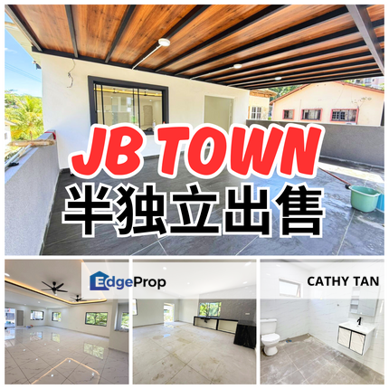 JB Town 靠近 CIQ/RTS 坡底稀有半独立洋房出售🔥装修美美随时入住, Johor, Johor Bahru