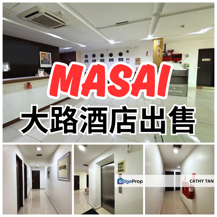 4间链三层楼大路酒店出售 Hotel Business & Building for sale🔥Taman Masai Utama, Johor, Johor Bahru