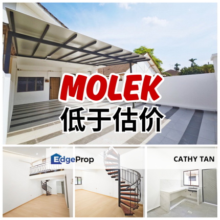 低于估价 22x80 大款排楼🔥Molek 优质地点刚翻新美美大款排楼出售, Johor, Johor Bahru