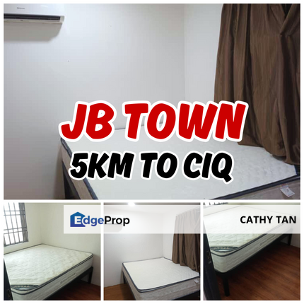 JB Town 仅5km到CIQ被4间mall包围热门区Melodies排屋出售🔥要投资的看过来! 屋主已经隔好房而且全新装修和设施, Johor, Johor Bahru