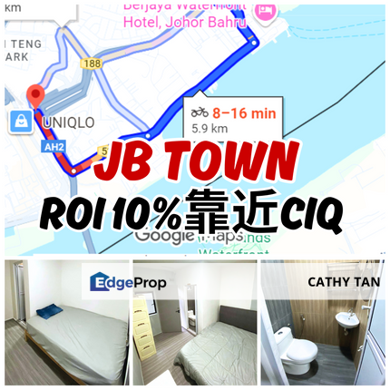 ROI 10%++ 租金月入RM22K重点10分钟抵达CIQ黄金地点JB Town Area双层半独立出售🔥要投资的别说没介绍, Johor, Johor Bahru