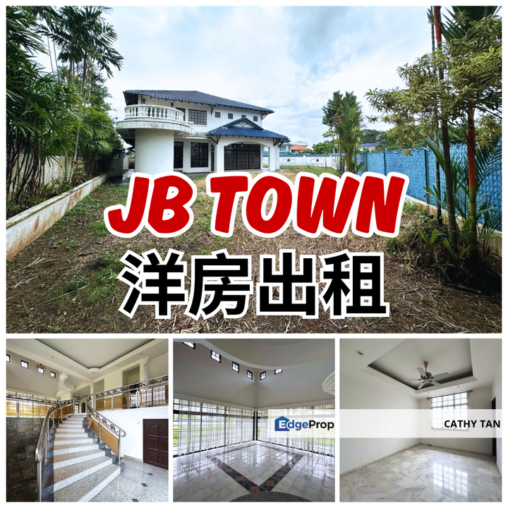 新山坡底 JB Town 围篱保安区 10分钟到 CIQ/RTS 洋房招租🔥低密度环境宁静拥有大大的草地和私人空间, Johor, Johor Bahru