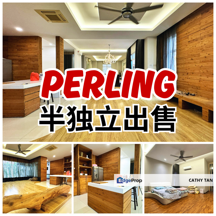 Casa Almyra半独立出售🔥CIQ/TUAS中间点Perling重点保安区单位美美还有鱼塘可以领包入住, Johor, Johor Bahru