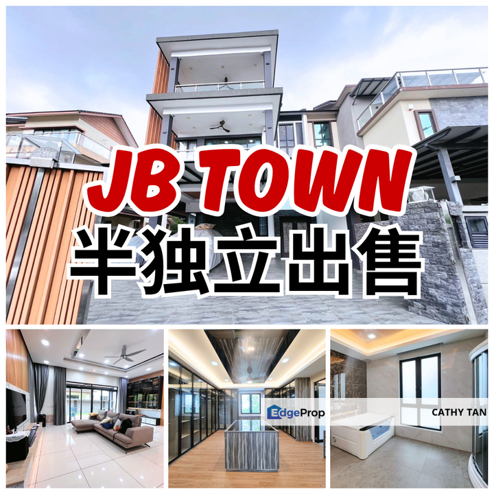 JB Town新山坡底龙园低密度保安区3层半独立洋房出售🔥靠近CIQ优质地点而且屋主重金RM1.2mil重新建的屋子, Johor, Johor Bahru