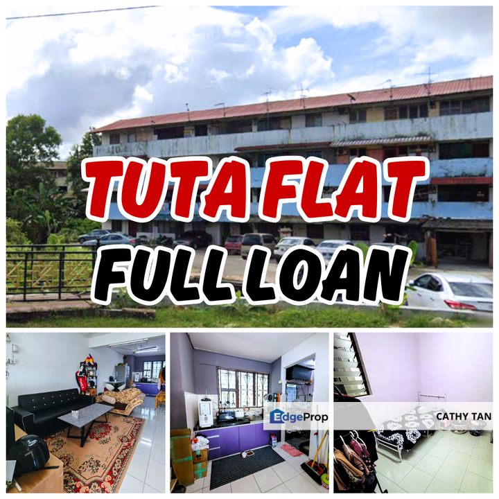 FULL LOAN🔥TUTA皇后Flat爬一层楼梯单位出售! 而且步行5分钟抵达星期六Pasar Malam非常方便, Johor, Johor Bahru