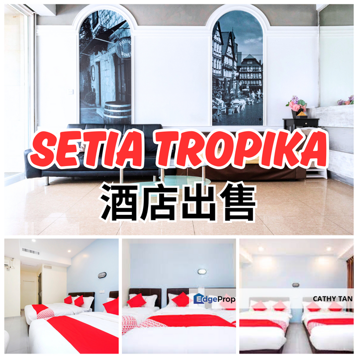 酒店老板老板娘🔥Setia Tropika 面向大路有Hotel要出售, Johor, Johor Bahru