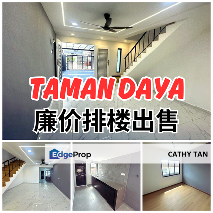 优质地点在 Mount Austin 隔壁的 Taman Daya 有全装修排楼出售, Johor, Johor Bahru