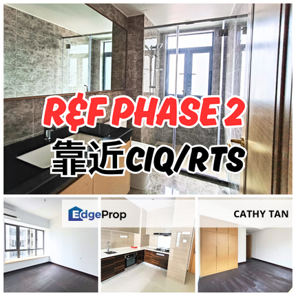 ROI 美美! 出租率99.9%!  跌倒就到 CIQ/RTS 的 R&F 富力公主湾公寓有单位出售, Johor, Johor Bahru